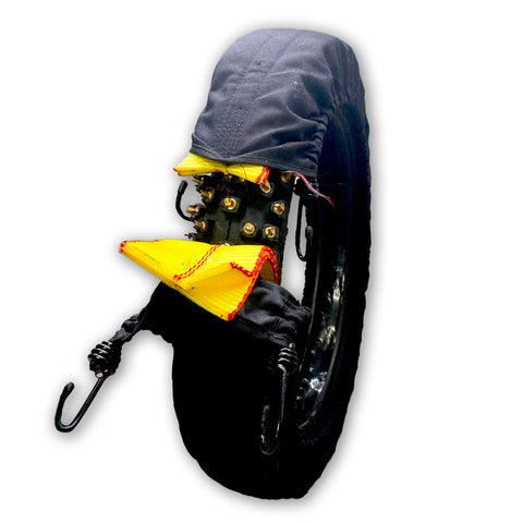 Protective covers for small motorcycle tires (pair)